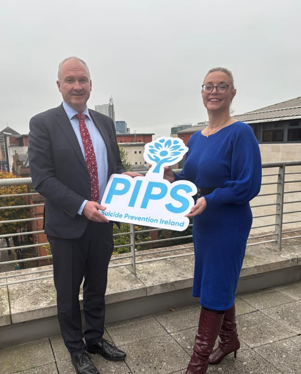 Mark Borland, President of the Law Society of Northern Ireland and Chief Executive of PIPs Charity, Renee Quinn