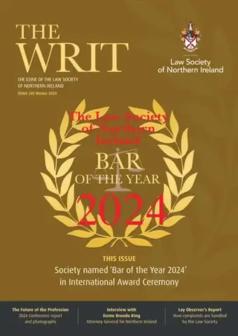 The Writ magazine cover