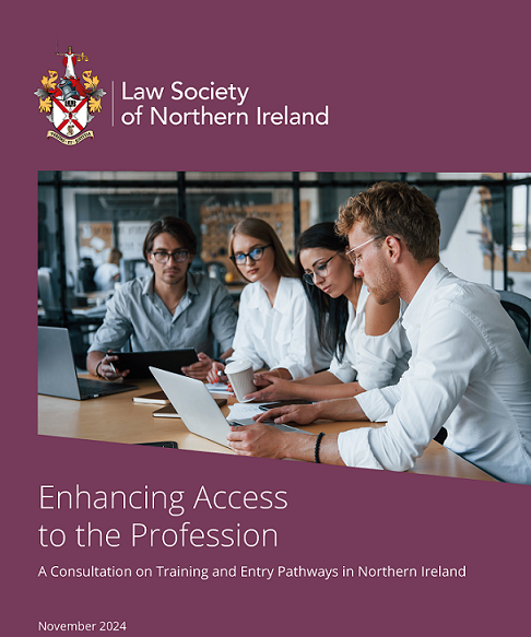 Cover of consultation document with image of 4 people at a desk working collaboratively